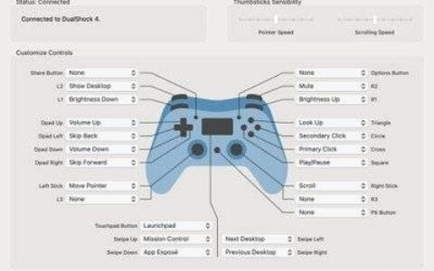 “可控制”的应用程序将游戏控制器变成mac的遥控器