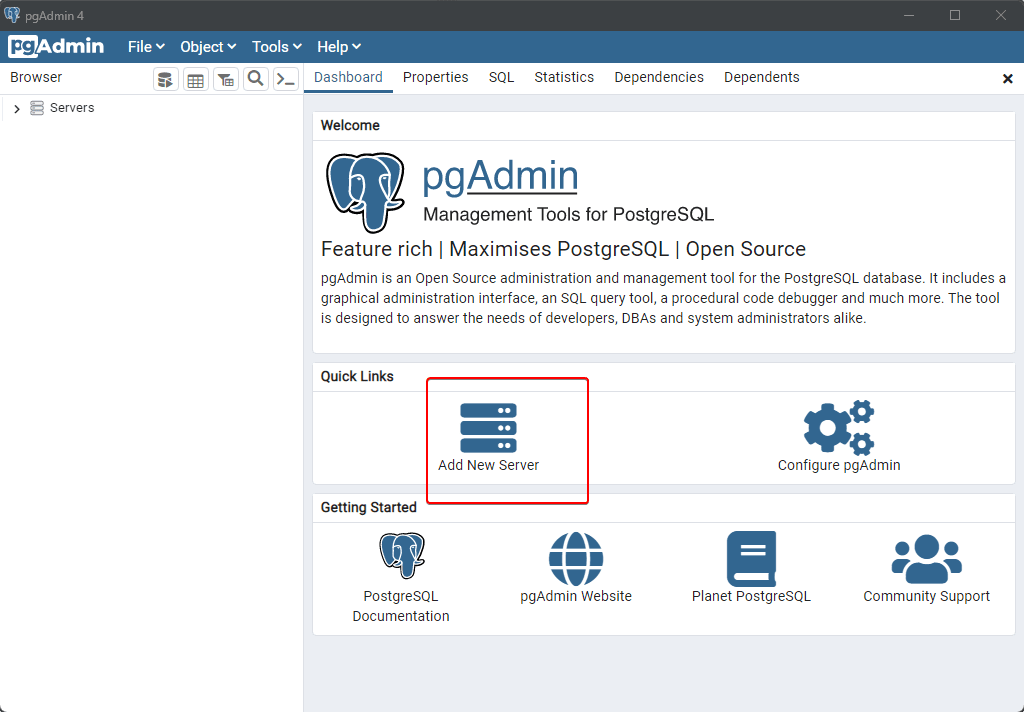 add-new-server-in-postgresql-managment-tool