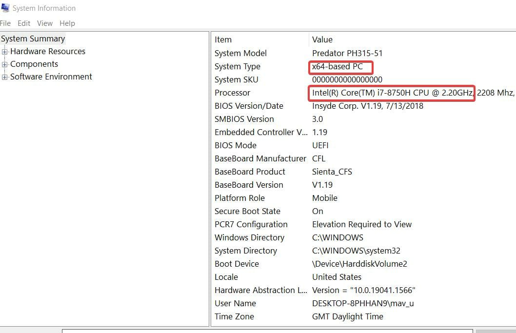 system-summary