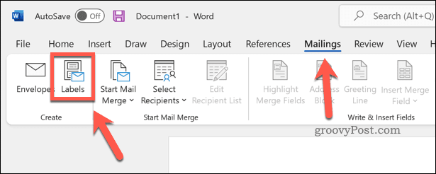 word-mailings-labels-option