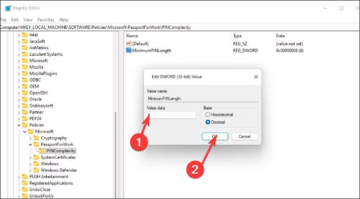 enter-value-data-for-pin-length