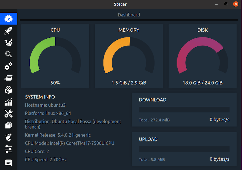 stacer-dashboard