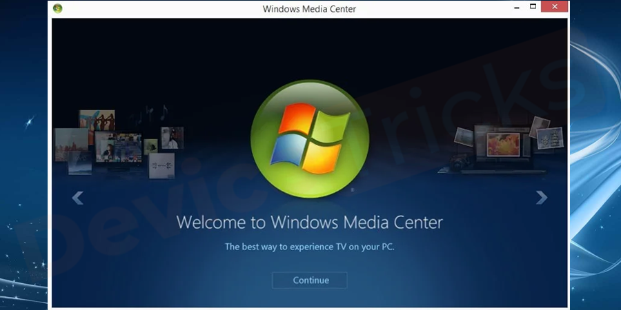 open-windows-media-center-program