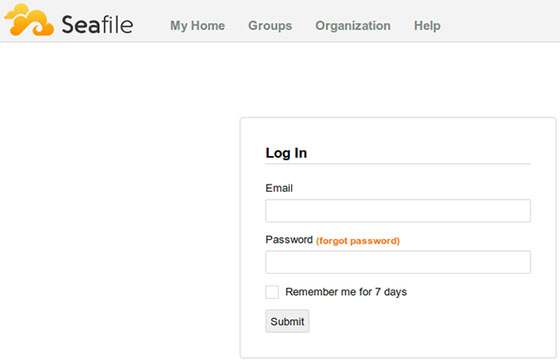 seafile-web-interface-login